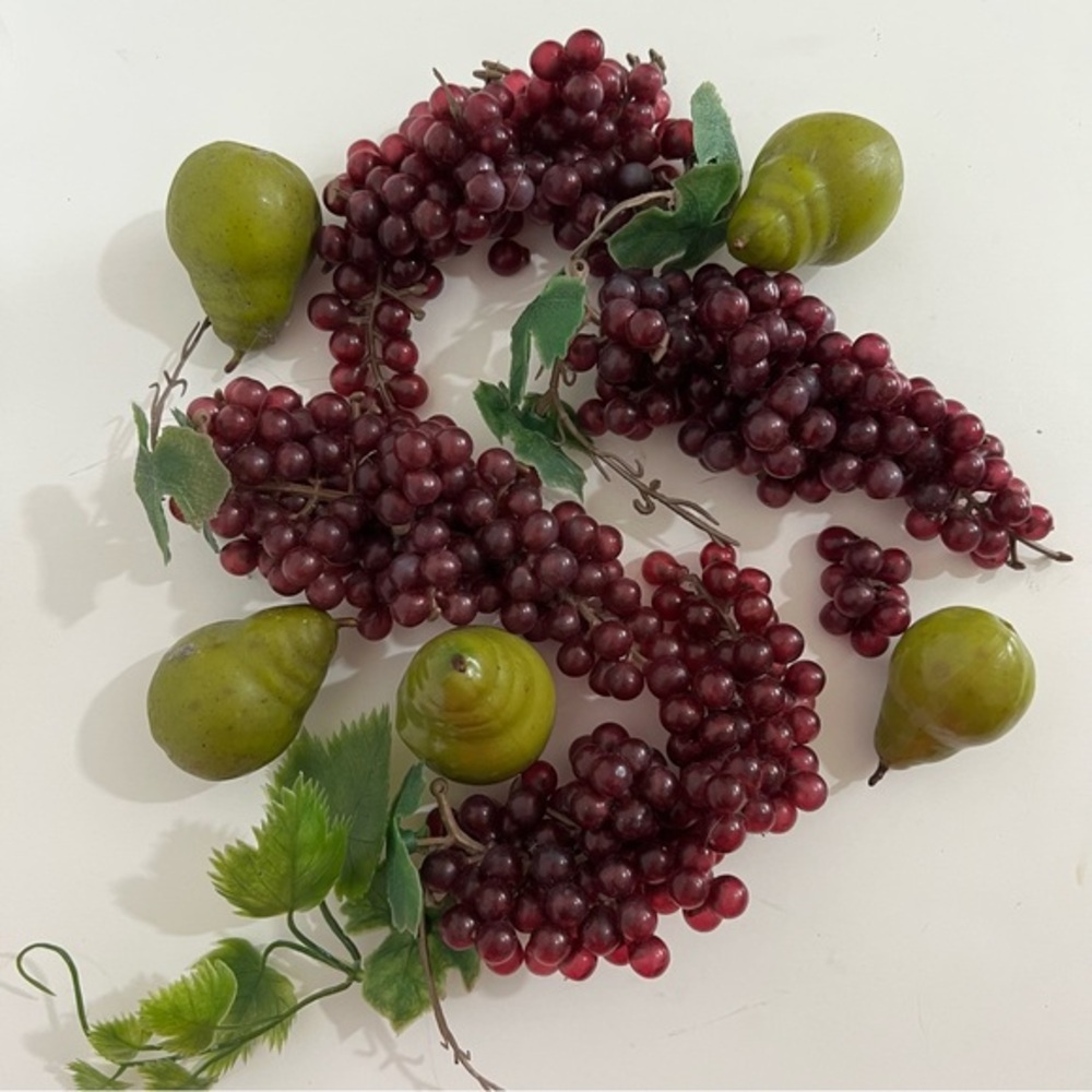 Faux Fruit Grapes & Pears